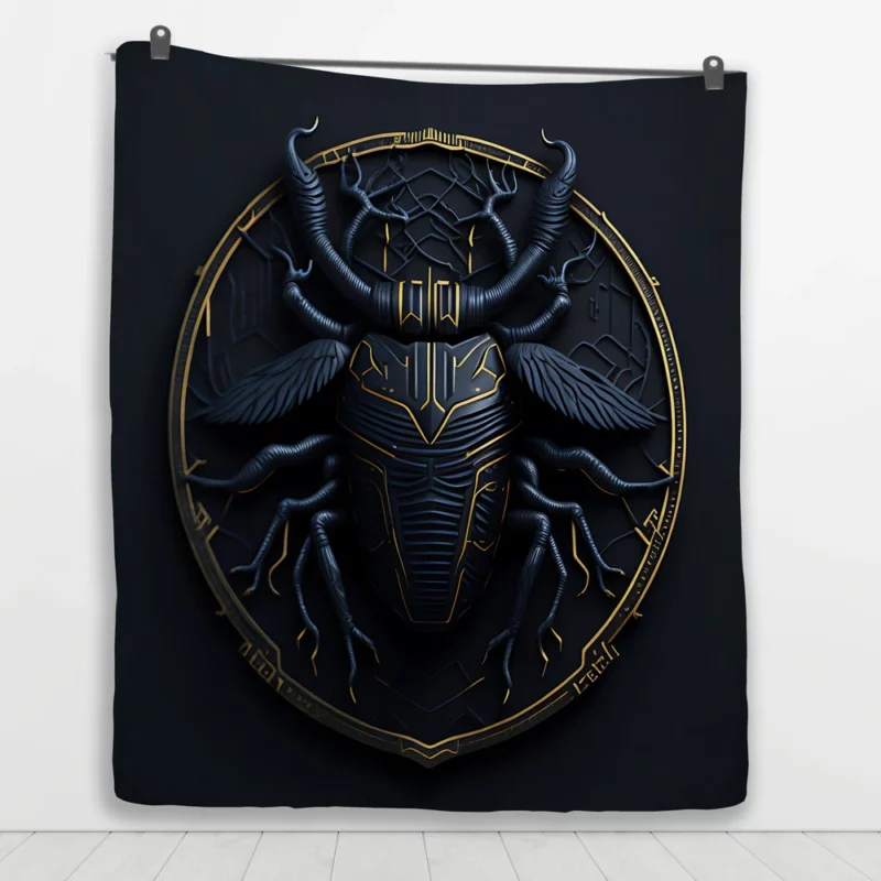 Scarab Cryptocurrency Logo Quilt Blanket 1