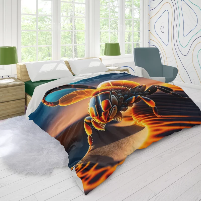 Scorpion in the Desert Duvet Cover