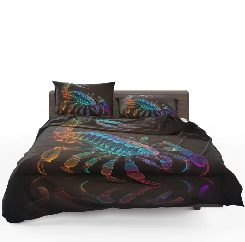 Scorpion on Dark Background Bedding Set 1