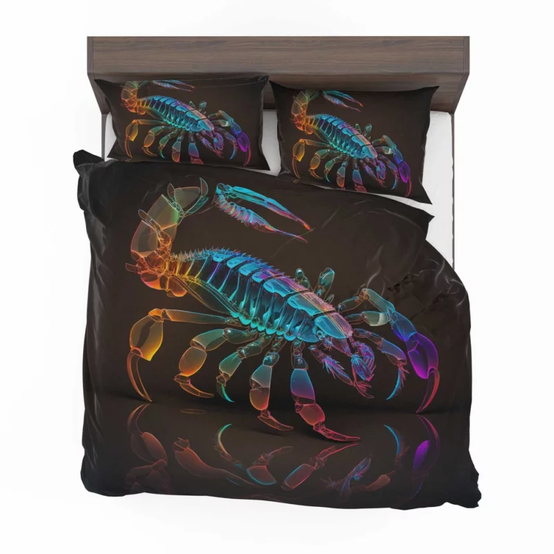 Scorpion on Dark Background Bedding Set 2