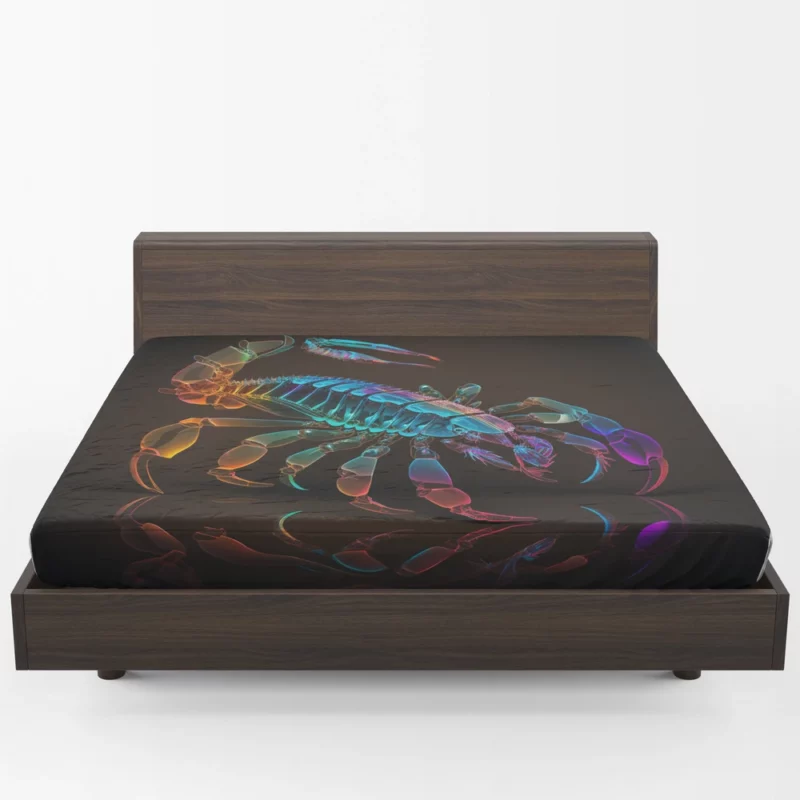 Scorpion on Dark Background Fitted Sheet 1