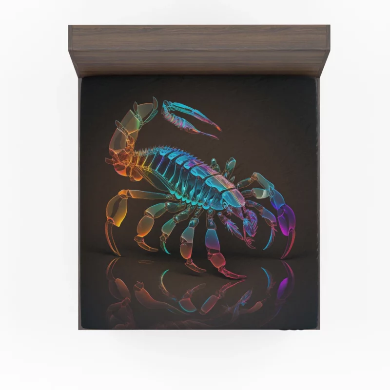 Scorpion on Dark Background Fitted Sheet