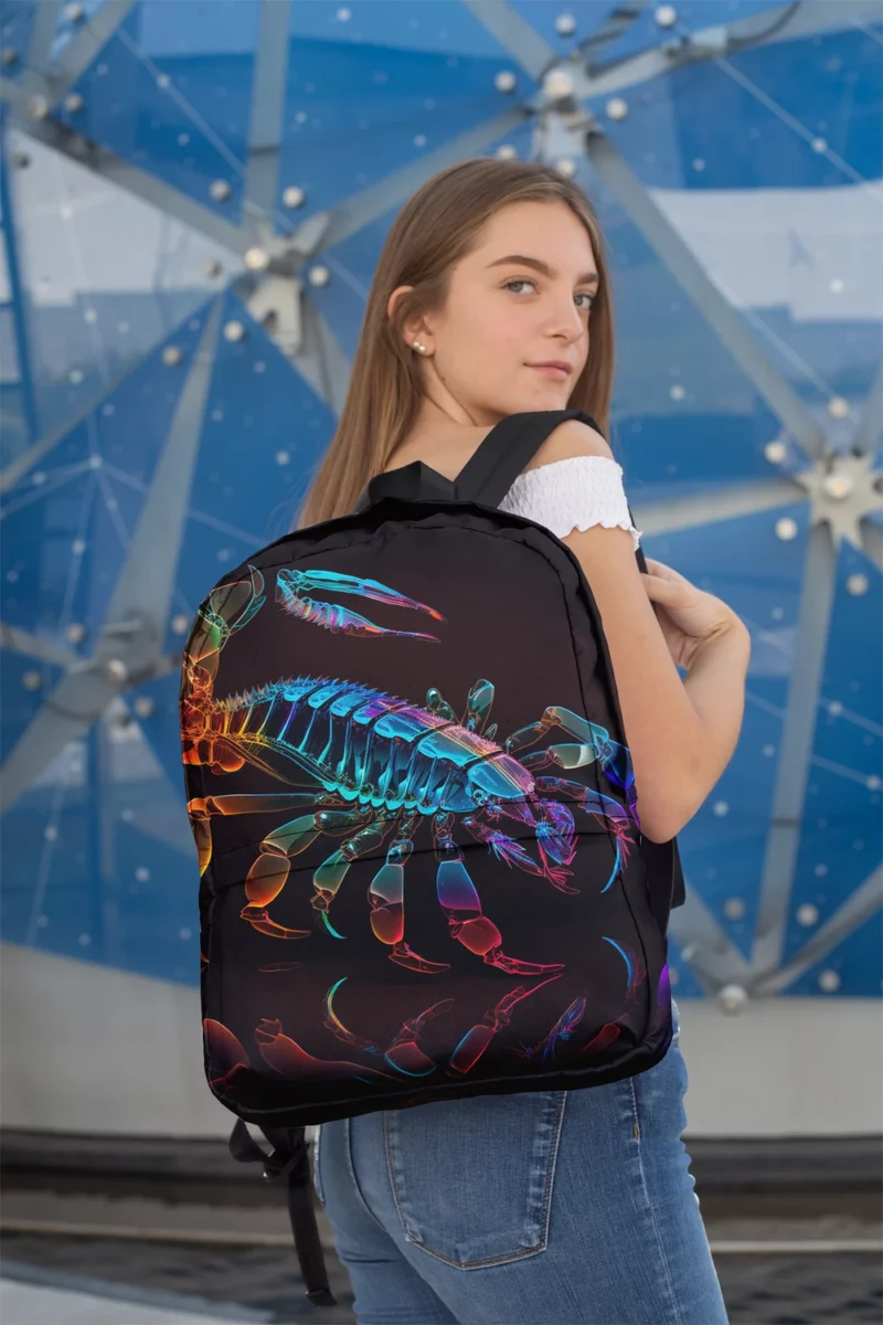 Scorpion on Dark Background Minimalist Backpack 2