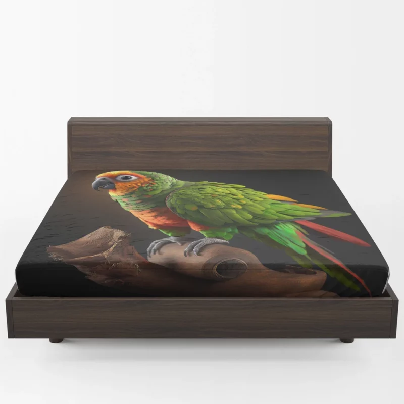 Screaming Sun Conures Nature Palette Fitted Sheet 1