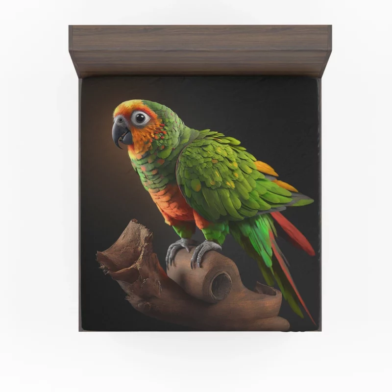 Screaming Sun Conures Nature Palette Fitted Sheet