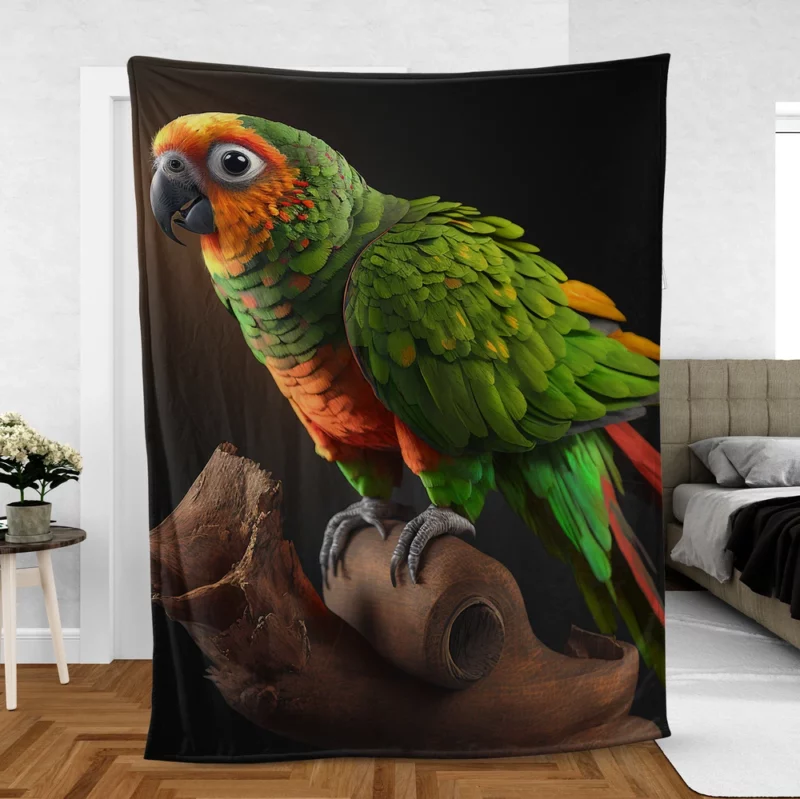 Screaming Sun Conures Nature Palette Fleece Blanket