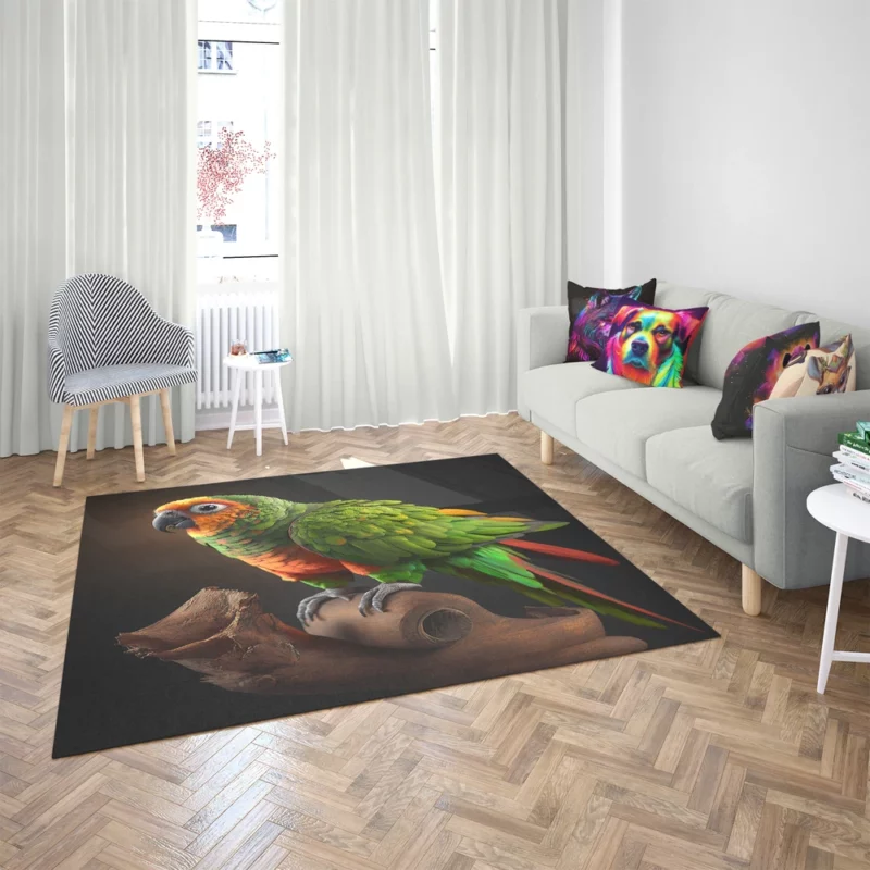 Screaming Sun Conures Nature Palette Rug 2