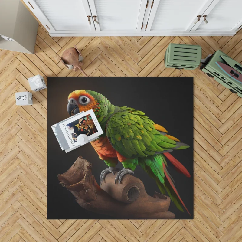 Screaming Sun Conures Nature Palette Rug