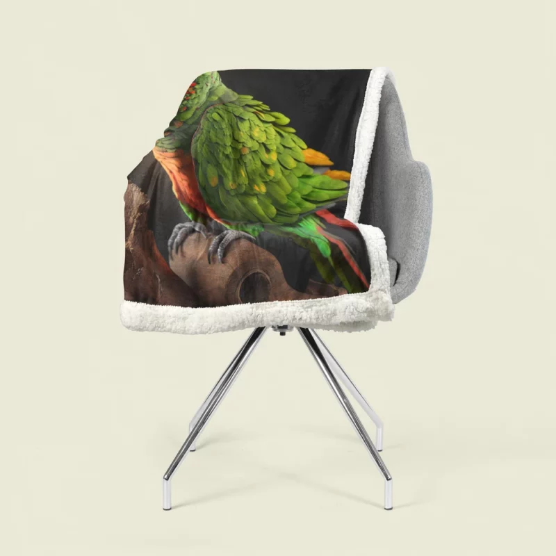 Screaming Sun Conures Nature Palette Sherpa Fleece Blanket 1