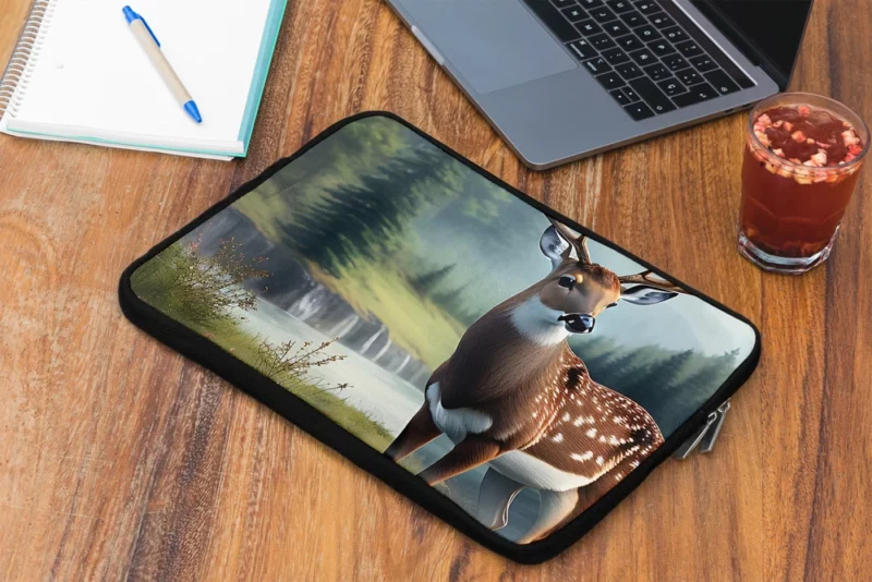 Serene Deer in Nature Laptop Sleeve 2