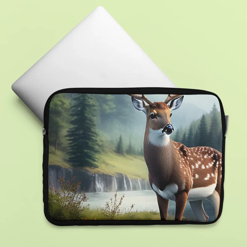 Serene Deer in Nature Laptop Sleeve