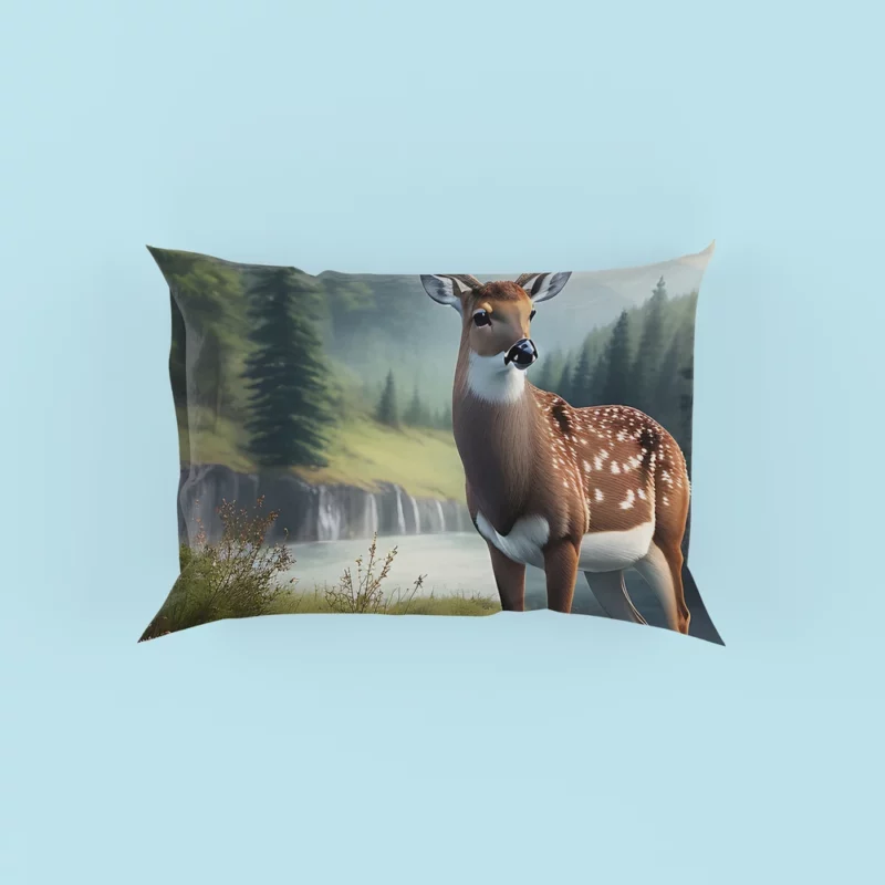 Serene Deer in Nature Pillow Case