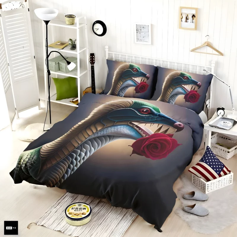Serpent and Rose Bedding Set