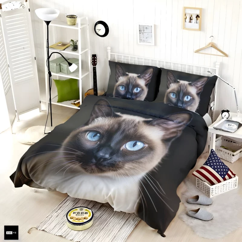 Siamese Cat AI Generation Bedding Set