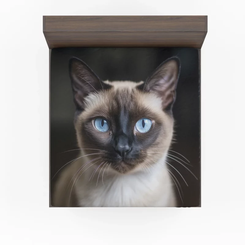 Siamese Cat AI Generation Fitted Sheet