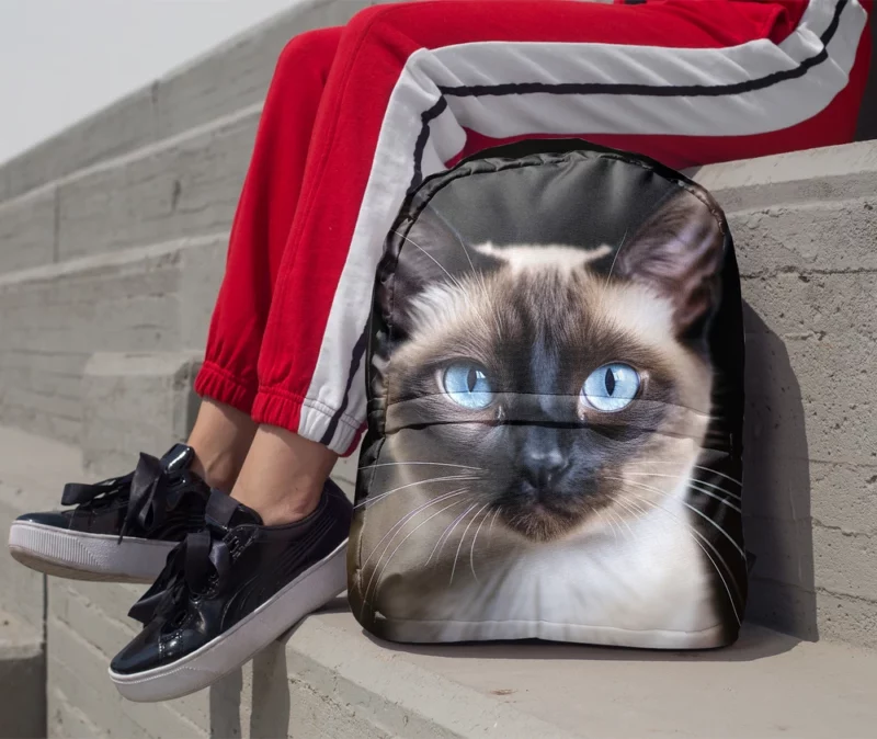 Siamese Cat AI Generation Minimalist Backpack 1