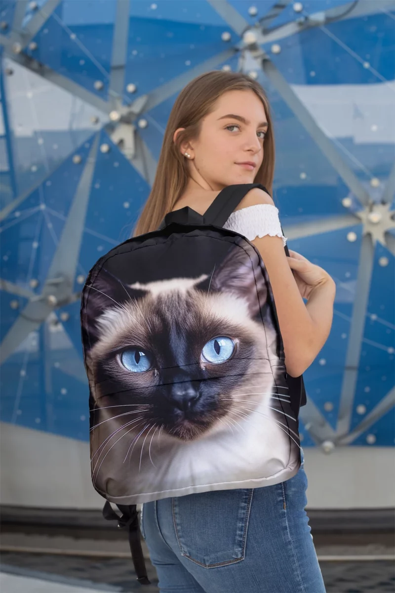 Siamese Cat AI Generation Minimalist Backpack 2