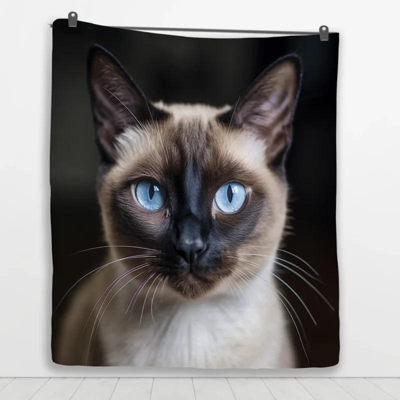 Siamese Cat AI Generation Quilt Blanket 1