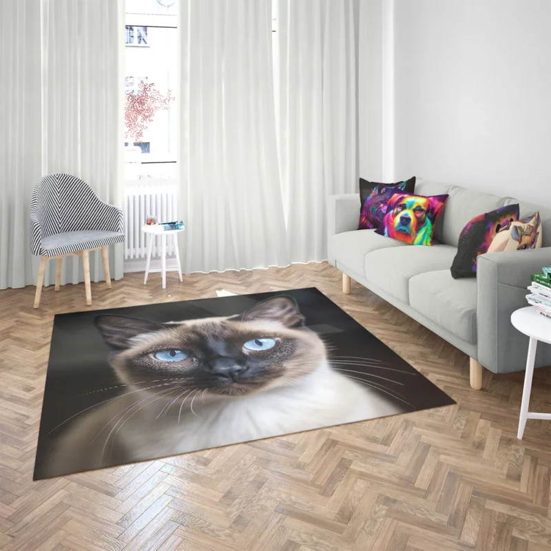 Siamese Cat AI Generation Rug 2