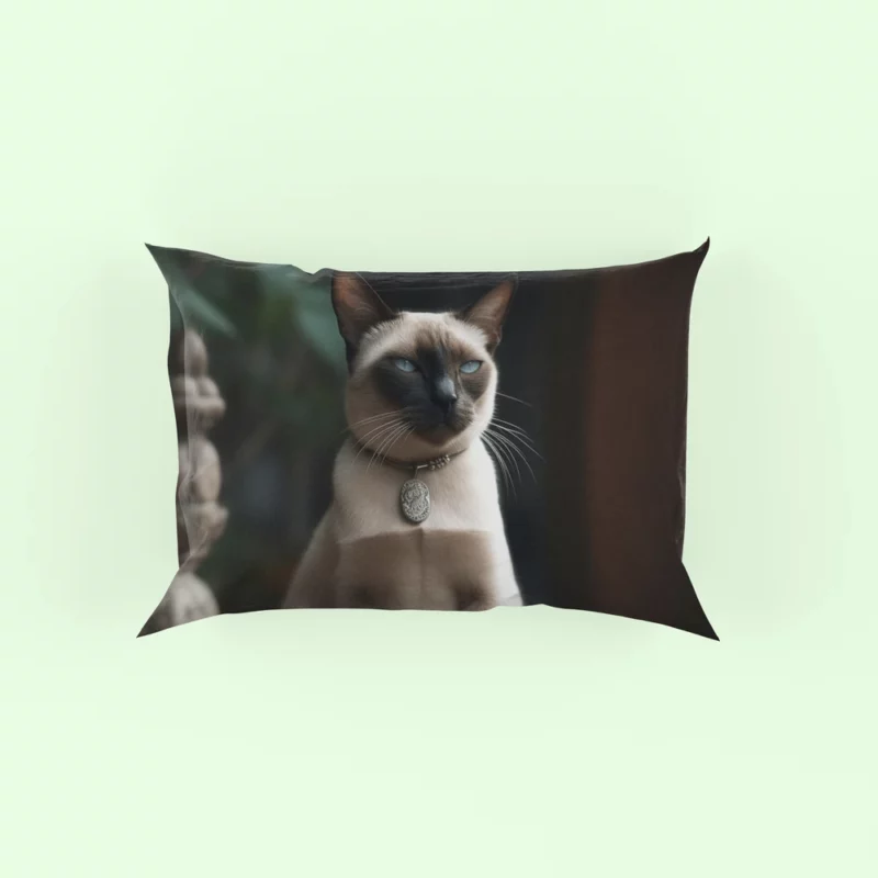 Siamese Cat Meditating Pillow Case