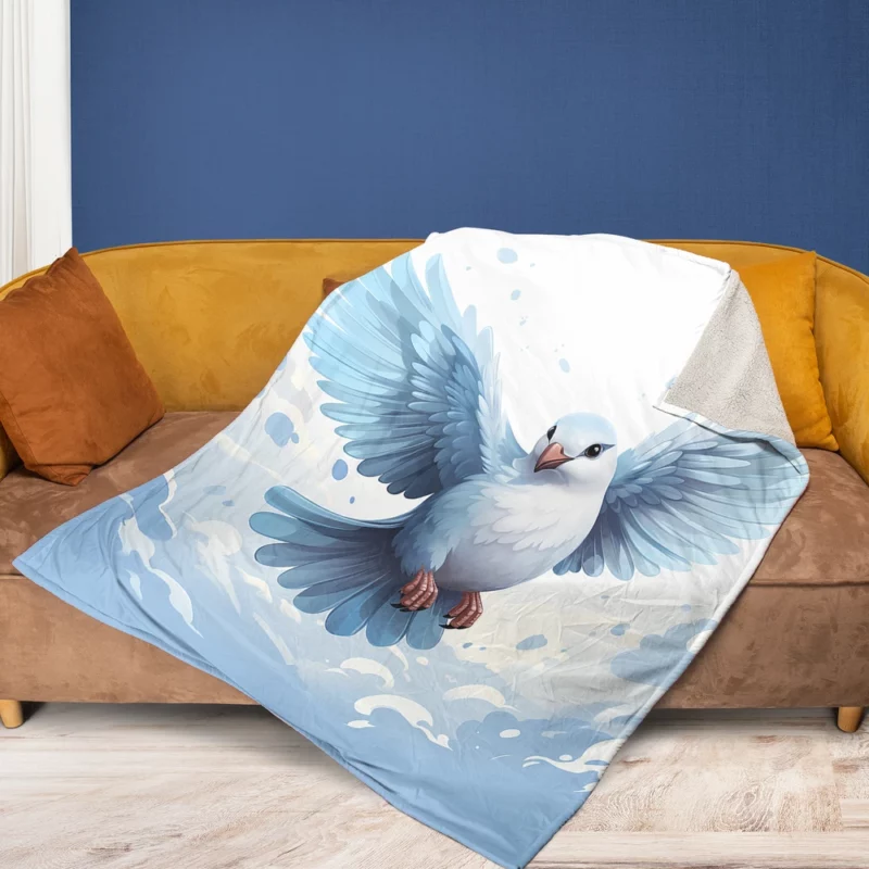 Simple Dove Logo Fleece Blanket 1