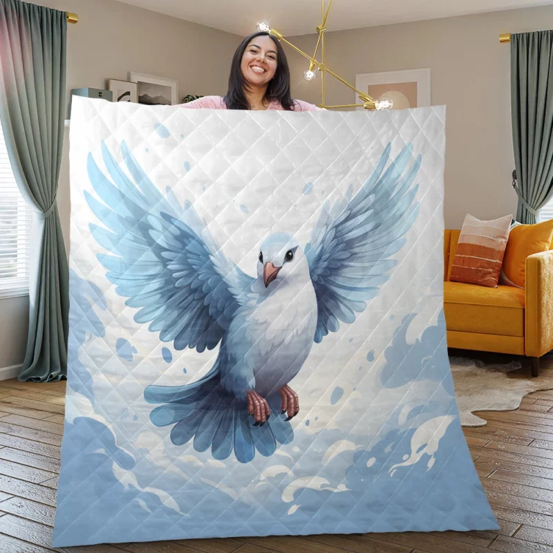 Simple Dove Logo Quilt Blanket