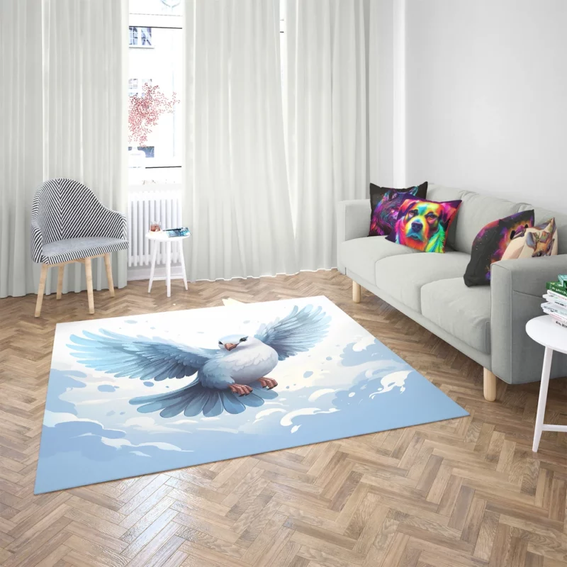 Simple Dove Logo Rug 2