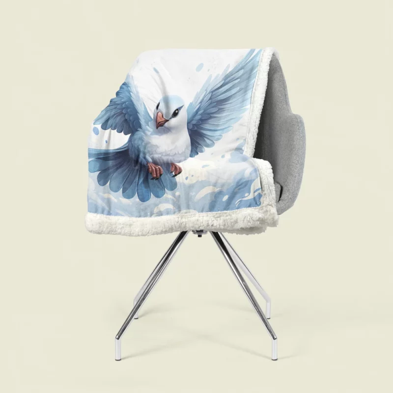 Simple Dove Logo Sherpa Fleece Blanket 1