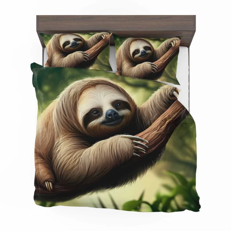 Sloth Lounging on a Branch Bedding Set 2