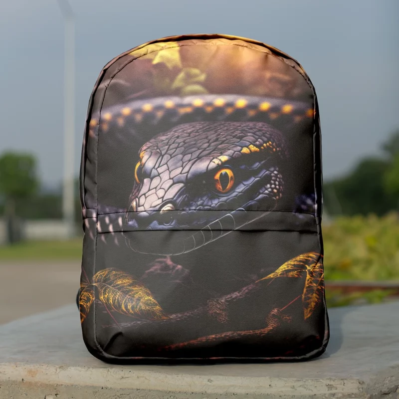 Snake Close Up Portrait Minimalist Backpack