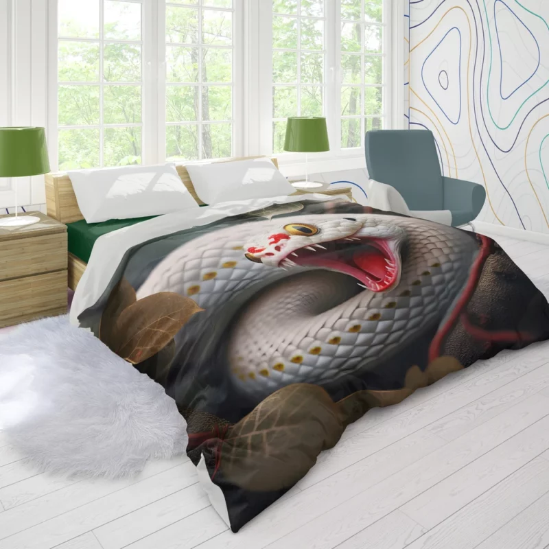 Snake Mysterious Tree Stare Duvet Cover