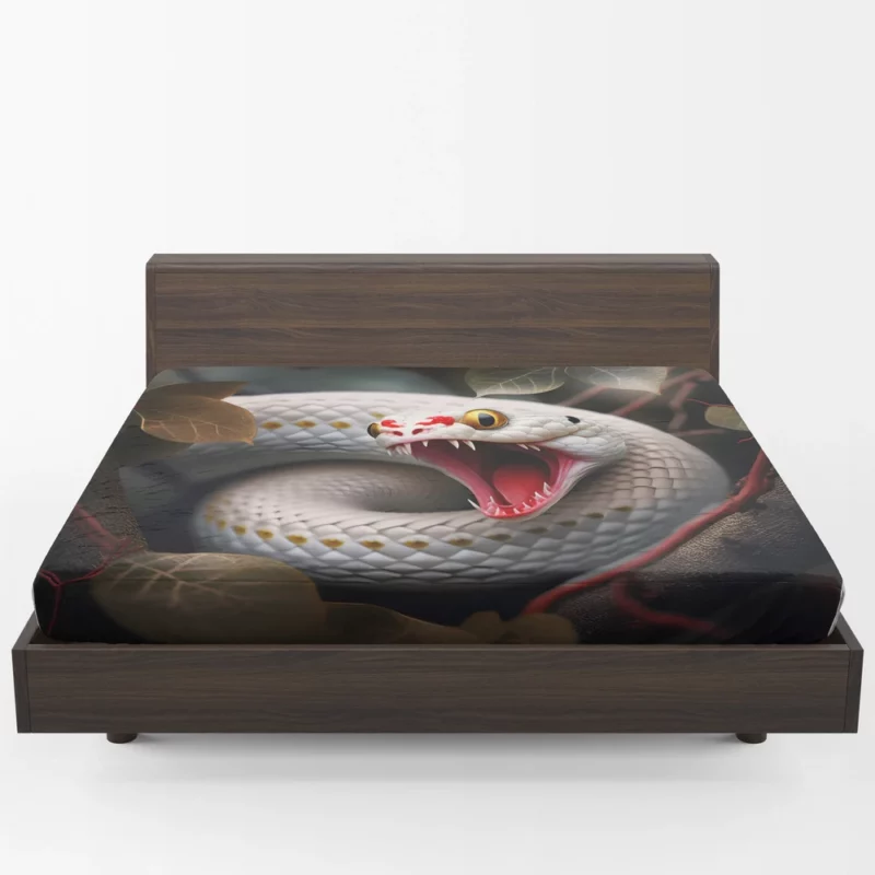 Snake Mysterious Tree Stare Fitted Sheet 1