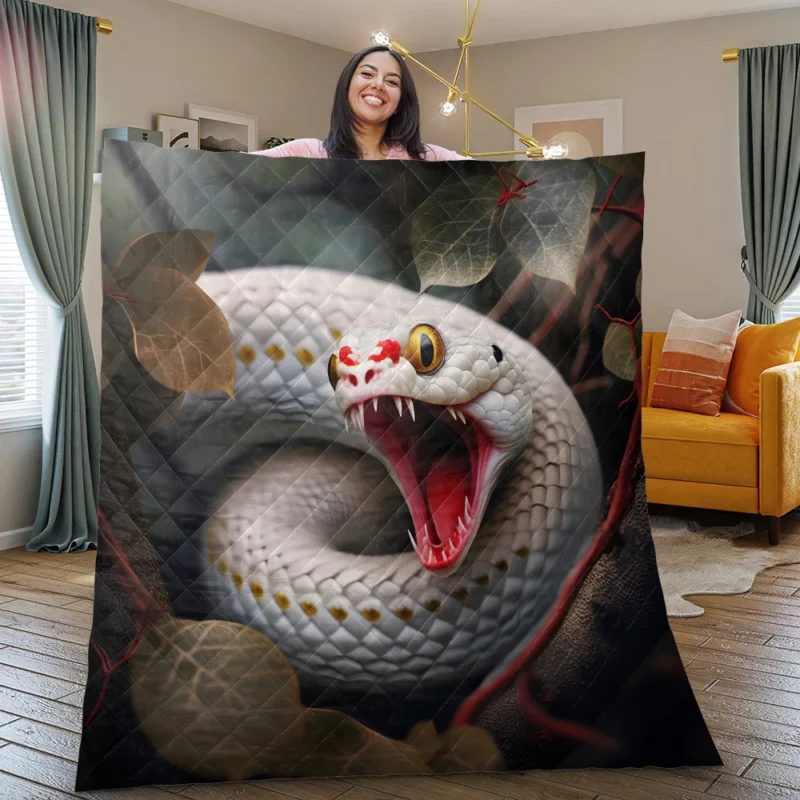 Snake Mysterious Tree Stare Quilt Blanket