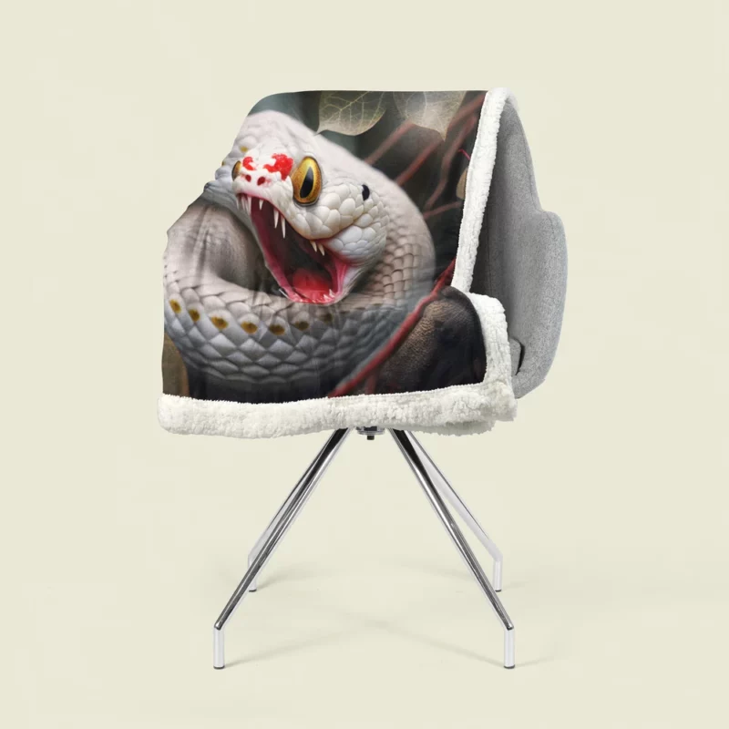 Snake Mysterious Tree Stare Sherpa Fleece Blanket 1