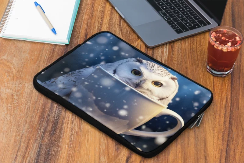 Snowy Owl Mug Mockup Laptop Sleeve 2