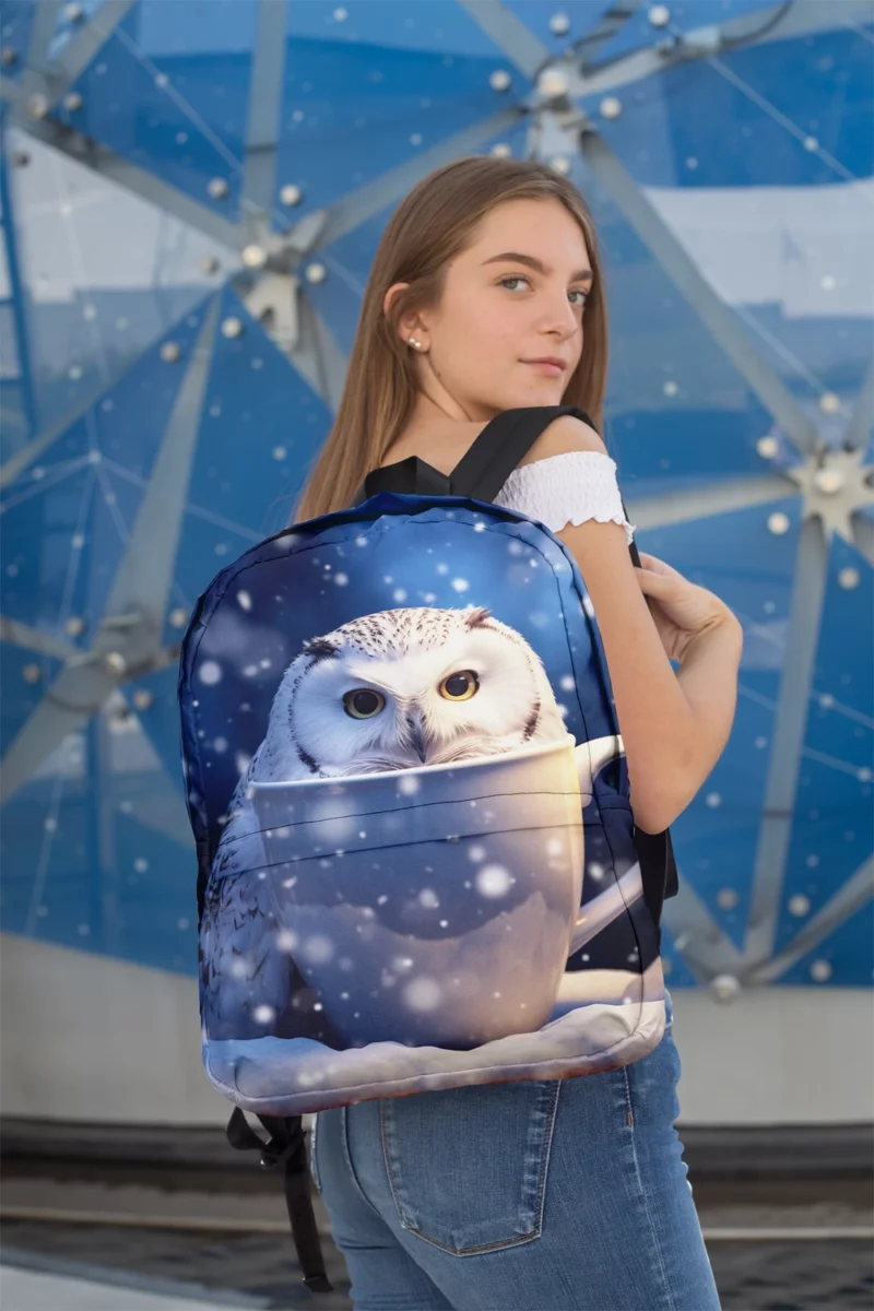 Snowy Owl Mug Mockup Minimalist Backpack 2