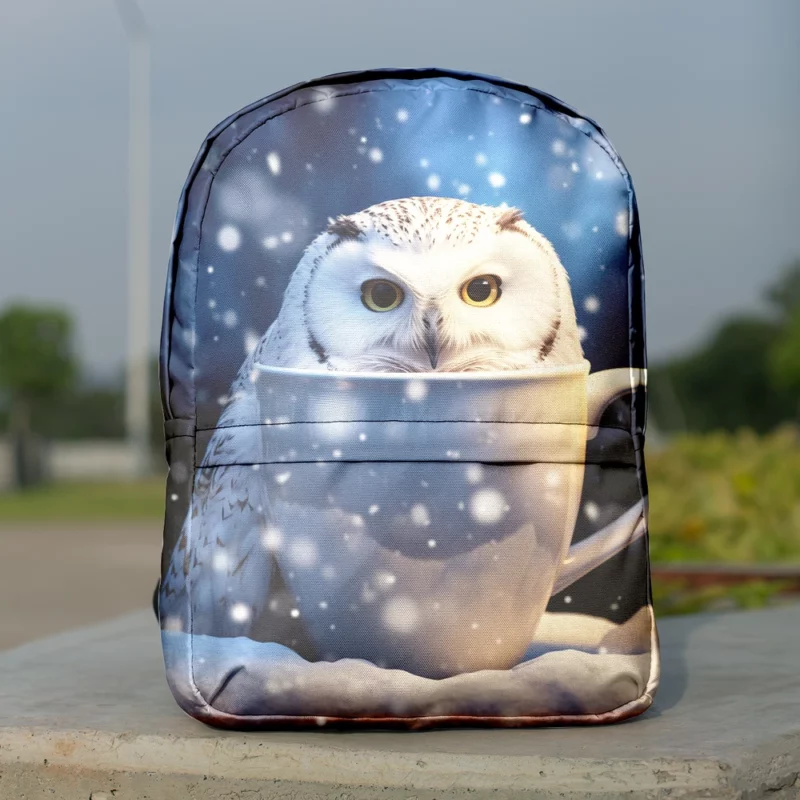 Snowy Owl Mug Mockup Minimalist Backpack