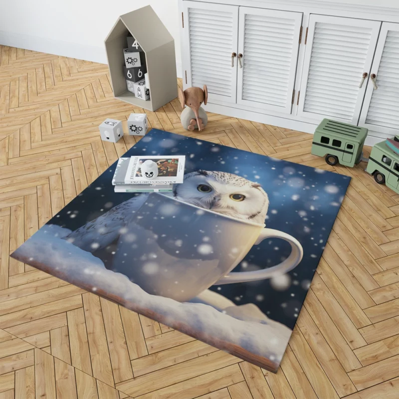 Snowy Owl Mug Mockup Rug 1