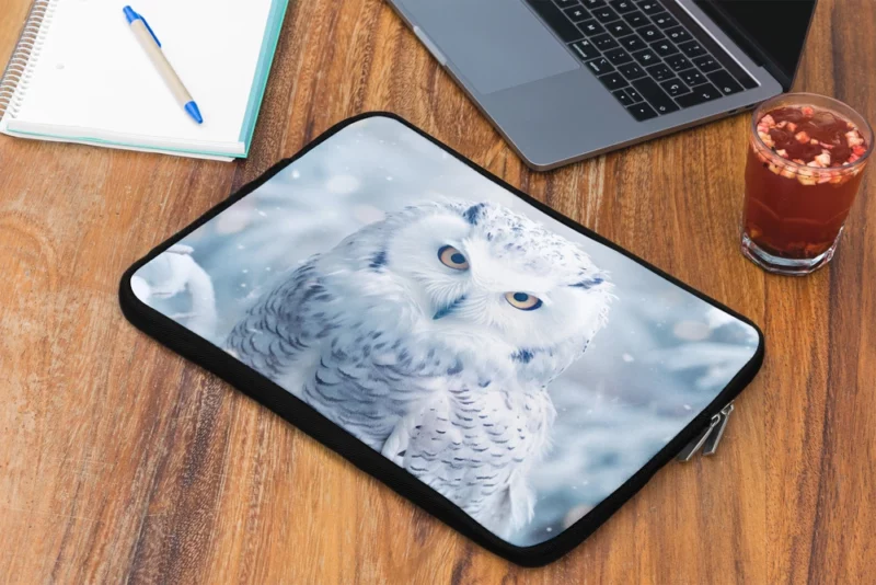 Snowy Owl Portrait Laptop Sleeve 2