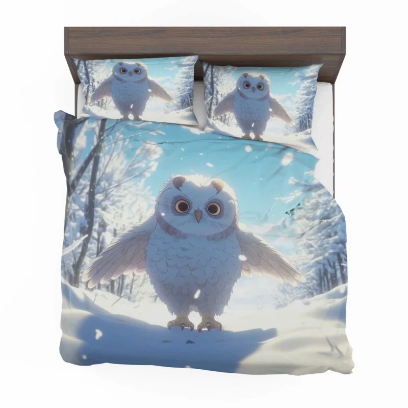 Snowy Owl Wallpaper Bedding Set 2