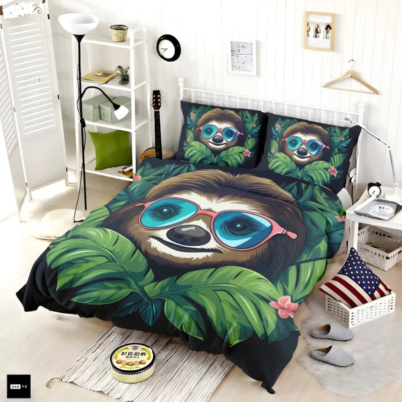 Specially Designed Sloth Graphics Bedding Set