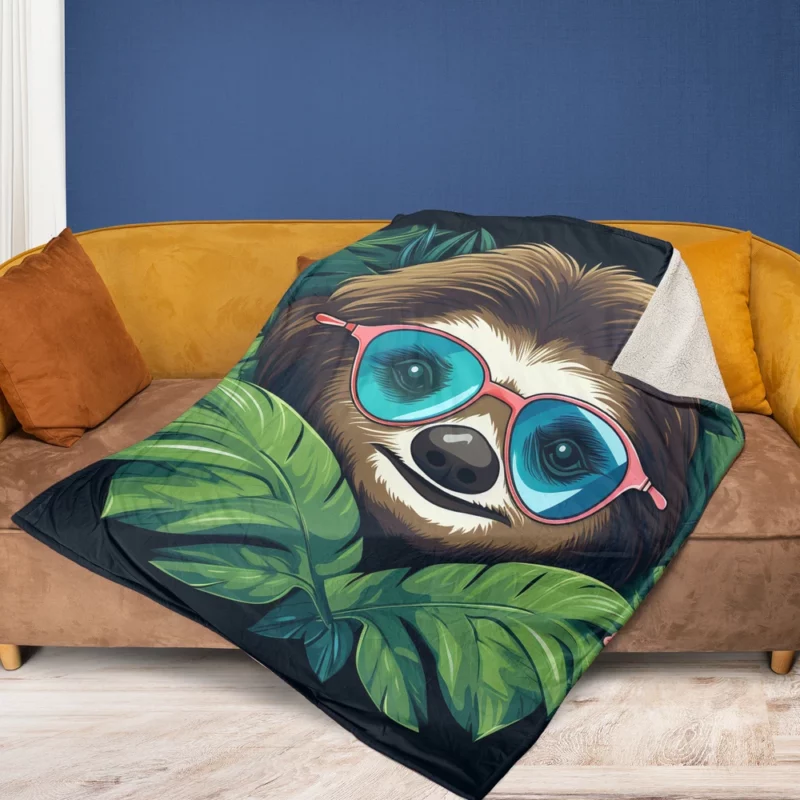 Specially Designed Sloth Graphics Fleece Blanket 1