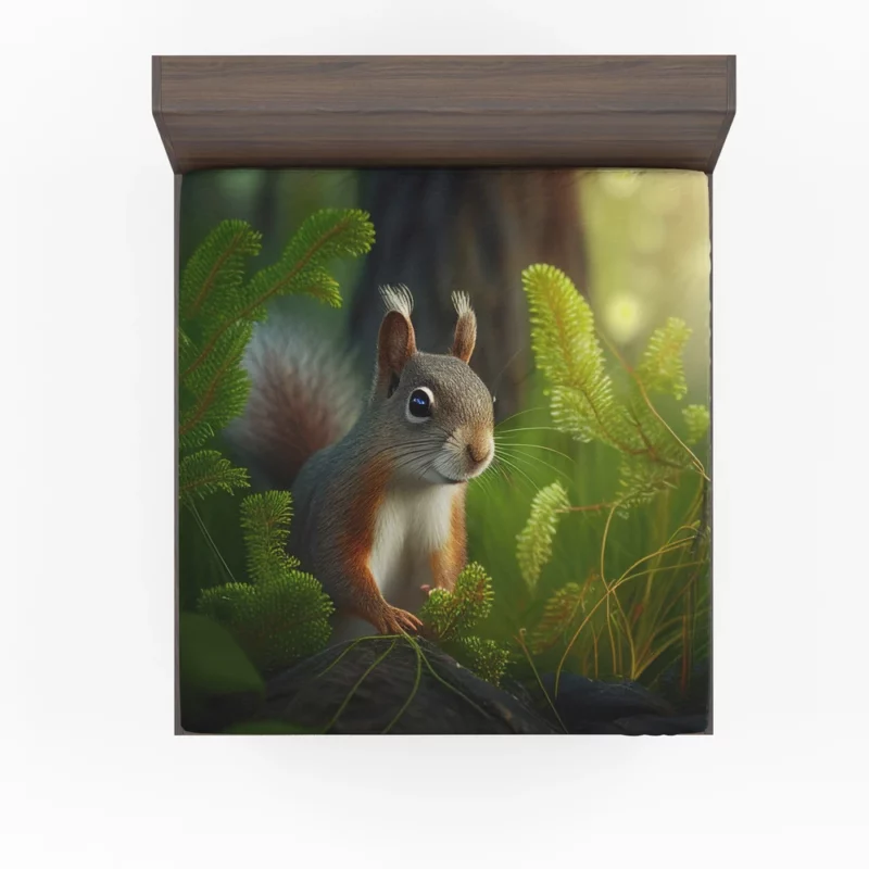 Squirrel AI-Enhanced Portrait Fitted Sheet