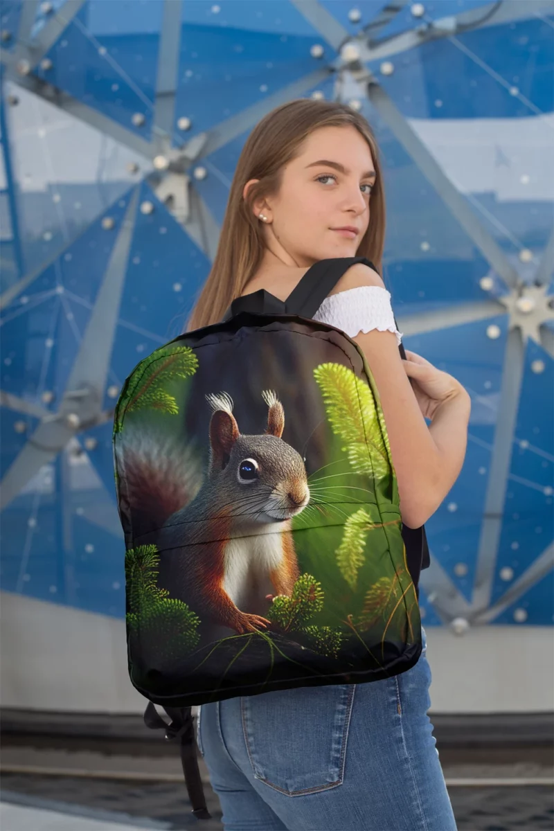 Squirrel AI-Enhanced Portrait Minimalist Backpack 2