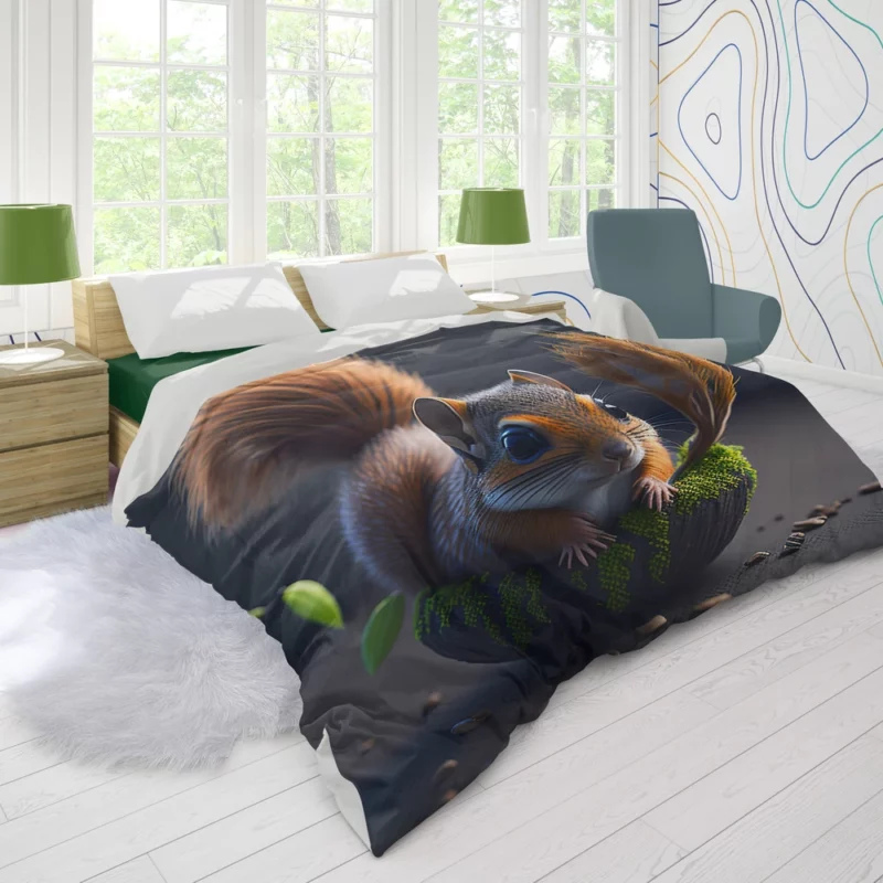 Squirrel Pot with Plant Duvet Cover