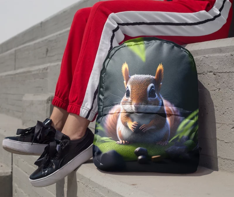 Squirrel in the Enchanted Jungle Minimalist Backpack 1