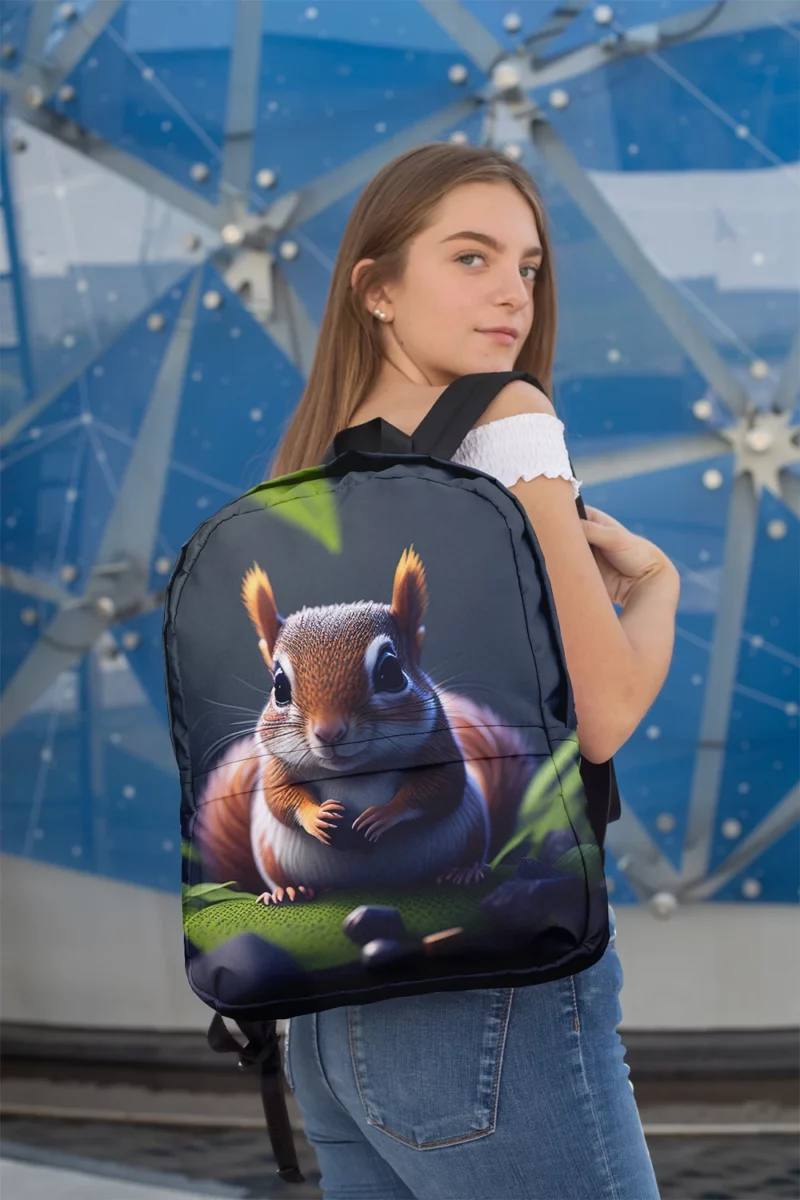 Squirrel in the Enchanted Jungle Minimalist Backpack 2