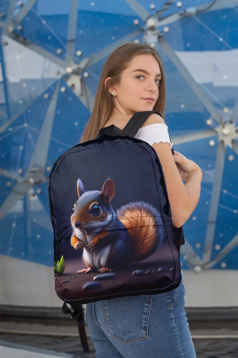 Squirrel with Bushy Tail by Rocky Outcrop Minimalist Backpack 2
