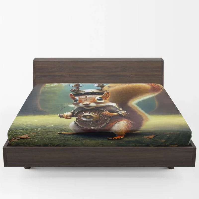 Steampunk Squirrel Fantasy Fitted Sheet 1