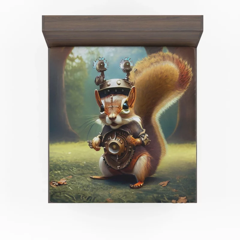 Steampunk Squirrel Fantasy Fitted Sheet